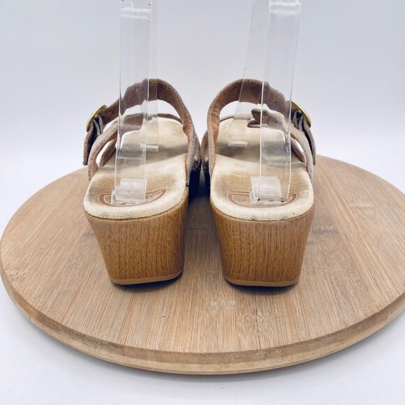 Dansko Sophie Sandals Womsns 8.5 39 Beige Leather Double Strap Boho Garden - Picture 8 of 12